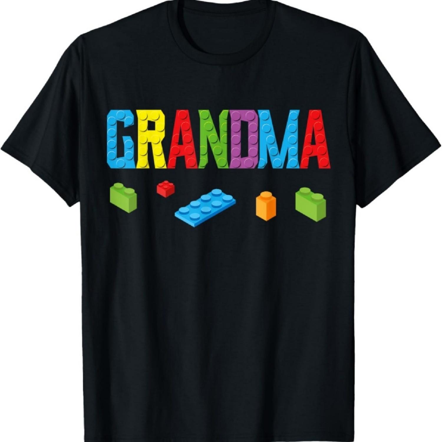 

Grandma Master Builder Building Bricks Blocks Family Set T-Shirt XXXXXL чёрный