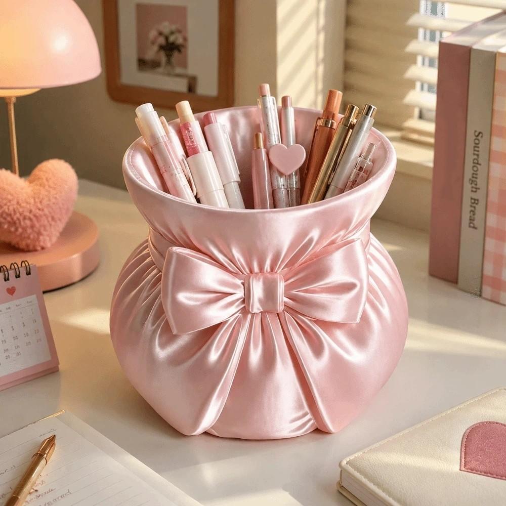 3D Printed Storage Box Creative Makeup Brush Storage Case Container Bow Pen Holder Home Decoration