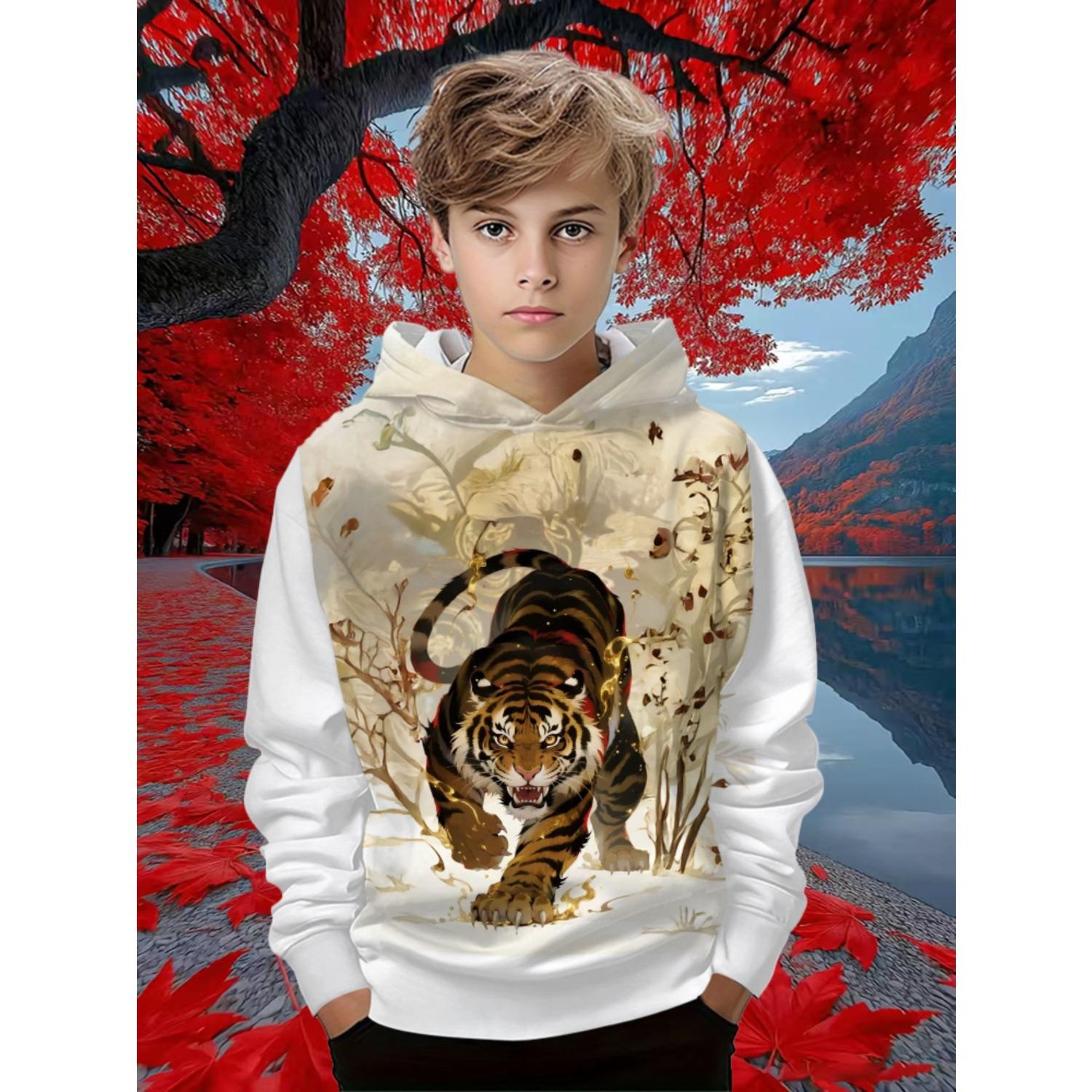 

Новая толстовка с капюшоном с 3D-принтом, модная толстовка с длинным рукавом и капюшоном, удобный пуловер для мальчиков и девочек, детская толстовка 13-14Y