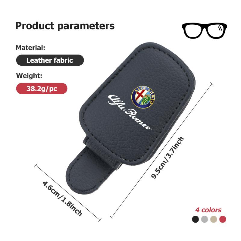 AGW1 Magnetic Car Glasses Holder Sunshade Platep Card Ticket Clip For Alfa Romeo 159 Giulietta Giulia 147 Mito 156 159 166 GT Stelvio