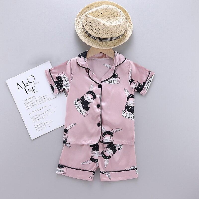 Barn Pyjamas Babyklessett Barn Tegneserietrykk Nattøy Høst Bomull Natttøy Gutter Jenter Dyr Pyjamas Pijamassett