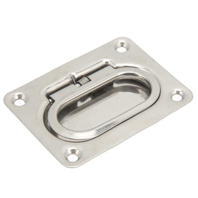 Boat Pull Flush Lift 76x57mm 304 Stainless Steel Highly Polished Hatch Pull Handle for RV Yacht