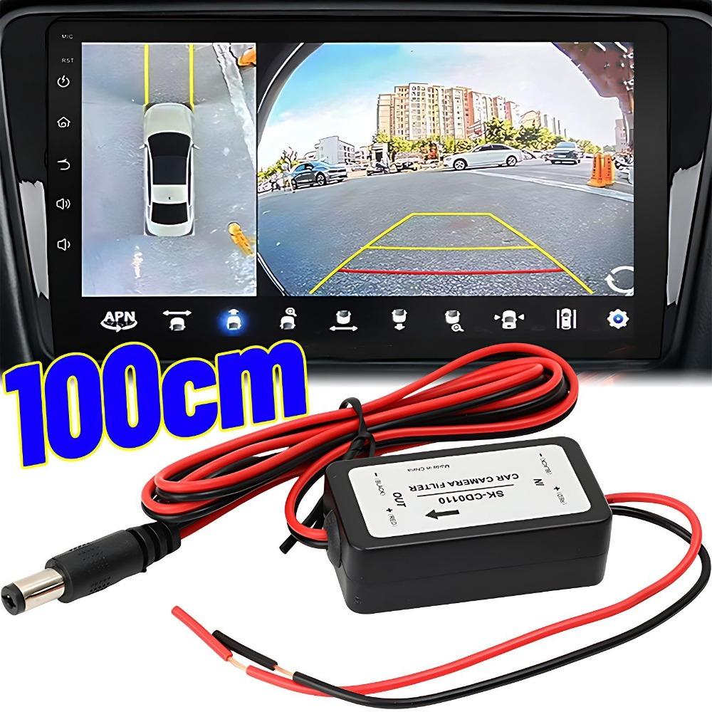 12V DC Car Rear View Rectifier Screen Interference Capacitor Filter Connector Car Camera Relay Regulator for Backup Car Camera