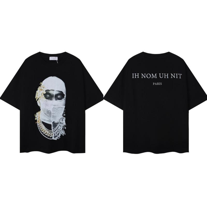 GLYDE Rundhals Herren Maske Bedrucktes Modisches Sommer Kurzarm T-Shirt Mit Persönlichkeit Und Spaß Street Trend T-Shirt