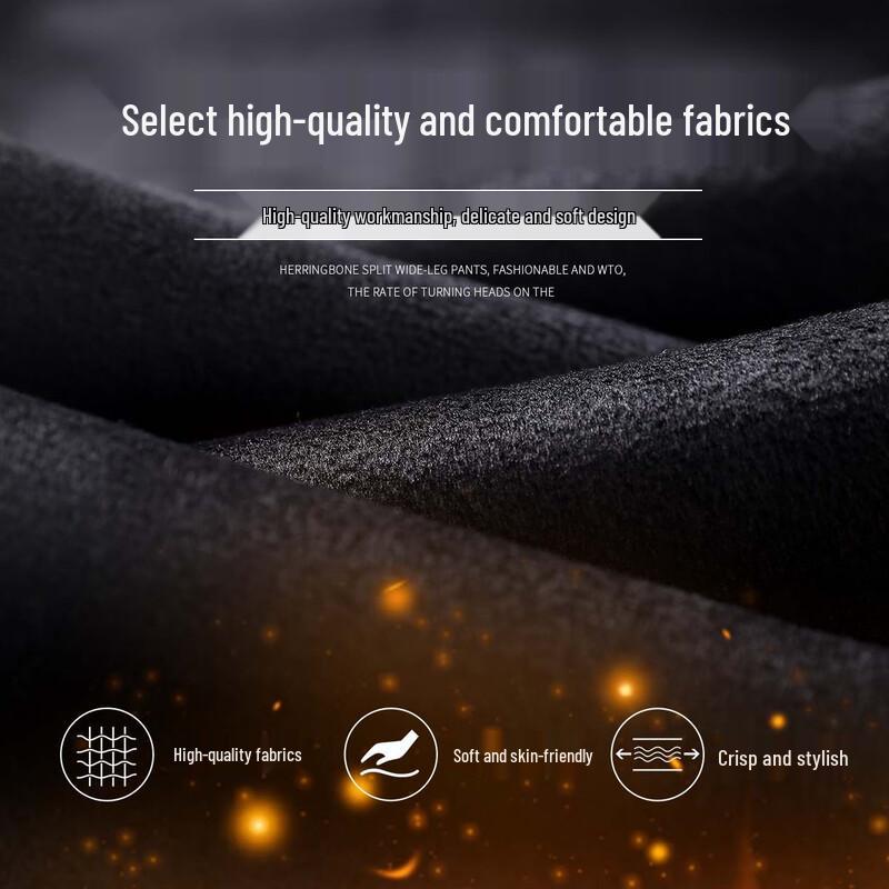 Women's High-Waist Hyaluronic Acid Warm Fleece Straight-Leg Trousers