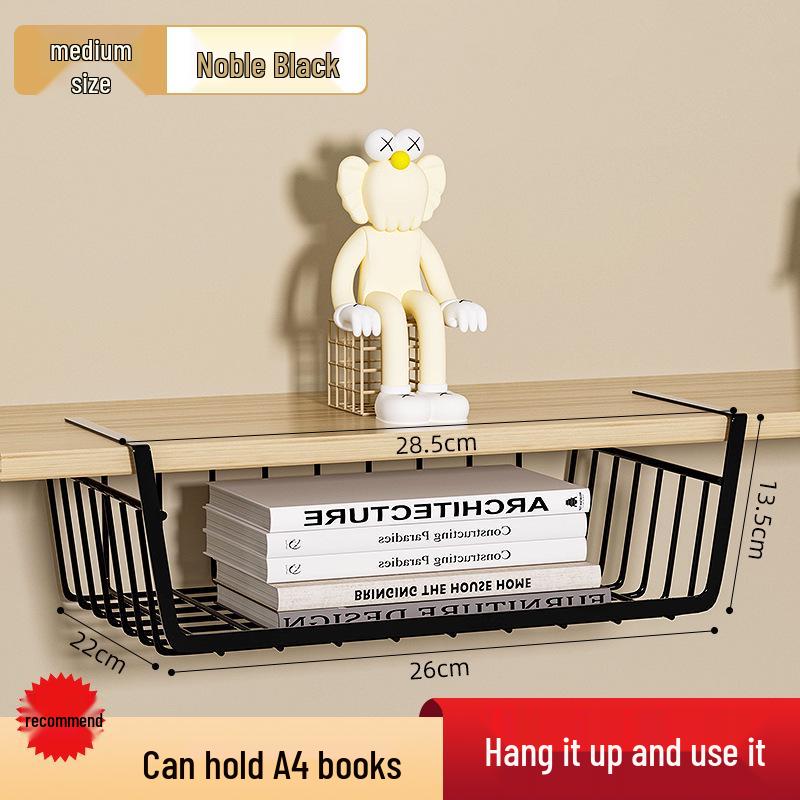 Under-Desk Hanging Organizer for Dormitory, Cabinet, or Wardrobe - Bedside Lower Bunk Storage Basket