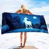 Cartoon Unicorn Pattern Seaside Vacation Beach Towel Swimming Bath Towel Microfiber Towel