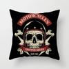 Svart Grå Dödskalle Ansikte Vardagsrumsinredning Kuddfodral Bil Halloween Soffa Kuddöverdrag