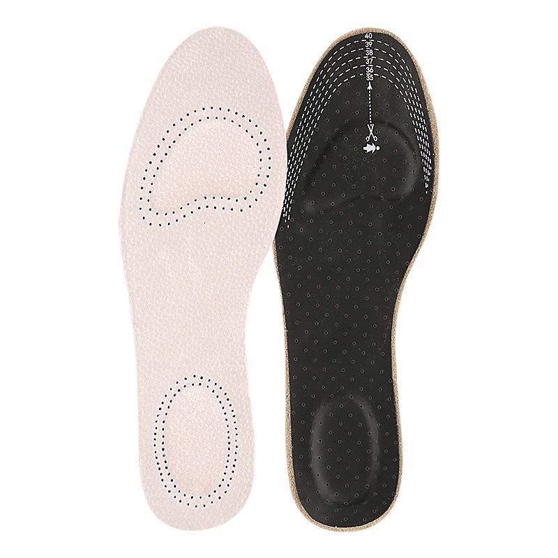 Leather Insole with Thickened Forefoot & Heel, Soft Latex Cushioning, Cuttable, Unisex, Sports, Anti-Wear.