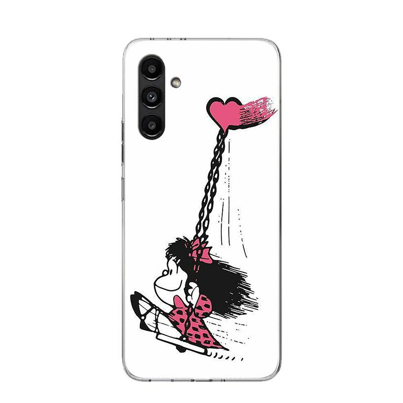 Cartoon Cute Mafalda Phone Case for Samsung Galaxy A17 A16 A15 A14 A13 A57 A56 A55 A54 A53 A37 A36 A35 A34 A33 A26 A25 A24 A23 G