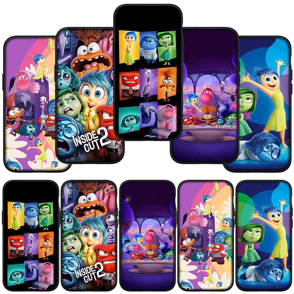 

для iPhone 16 15 Xiaomi Redmi Note 13 12 11 Pro Max X 9 14 XR Samsung Galaxy S24 S23 Plus Huawei OPPO Inside Out Fear Anxiety Joy Sadness Phone Case for iPhone 16 Pro аэро