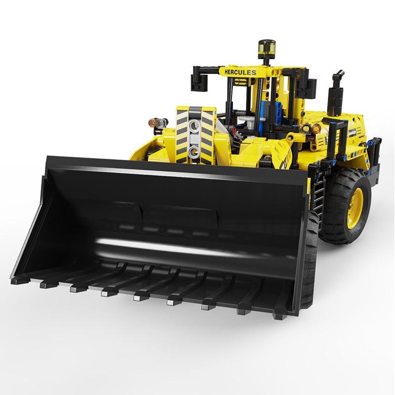 Non-Toxic Rc Engineering Vehicle Building Blocks Bulldozer Earthmoving Vehicle City Engineering Car Model Technology Bricks Kids Toys Gift
