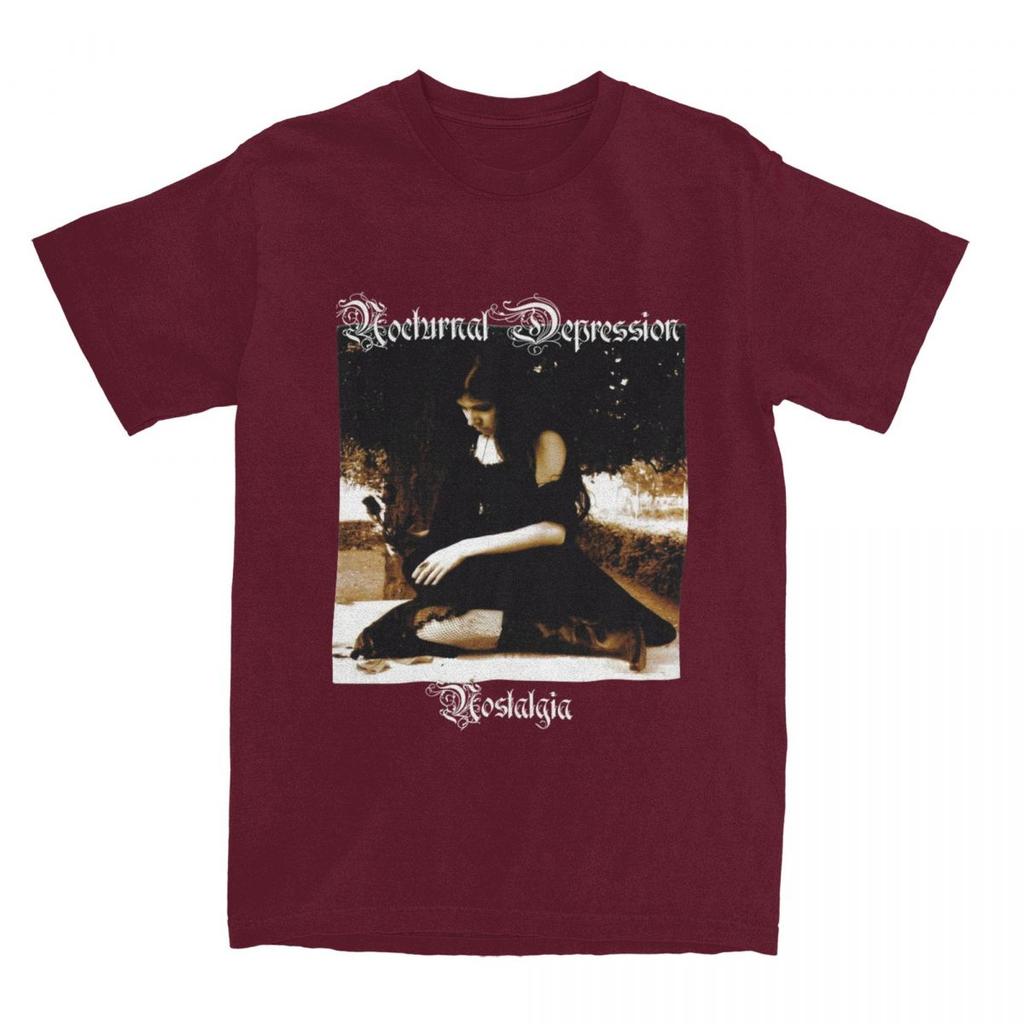 Men Women's Nocturnal Depression Black Metal Band Shirt Apparel 100% Cotton T-shirt Clothes Awesome Tee Shirt Summer