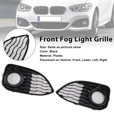 2PCS Fog Light Cover Grille Fit BMW 1 Series F20 F21 LCI M-Sport 2015-2019
