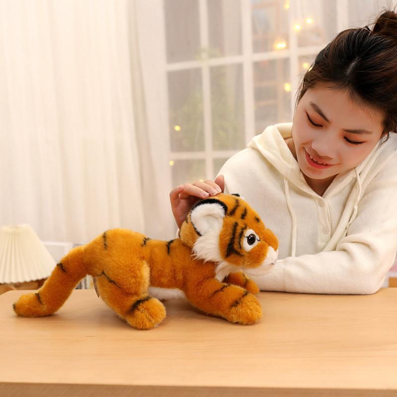 Baby Tiger Plush Toy Cute Sitting Posture Girl Children Sleeping Gift Companion