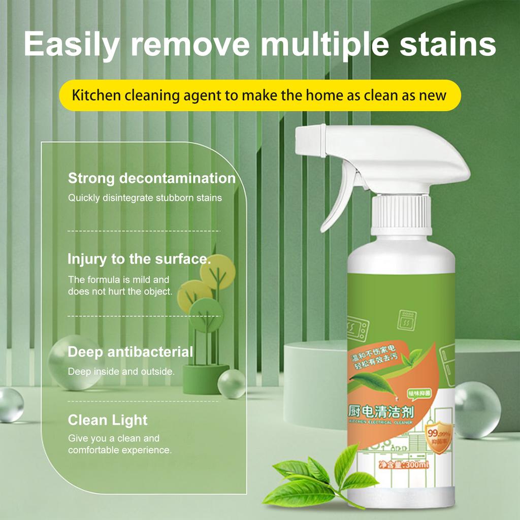 300mlNatural To Household Appliances,10.56oz Electrolyzed Ion Kitchen Cleaner Spray,Kitchen Appliance Cleaner,For Hold,Oven,Stove,Range Hood