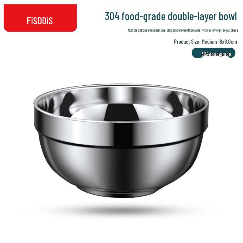 

Fidis 304 Stainless Steel Double-Layer Anti-Scald Bowl