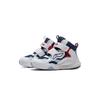 Li Ning Kids Comfortable Versatile High-Top Sneakers Kids Sneakers Standard-White Deep-Navy-Blue Aurora-Blue YKNT150-7
