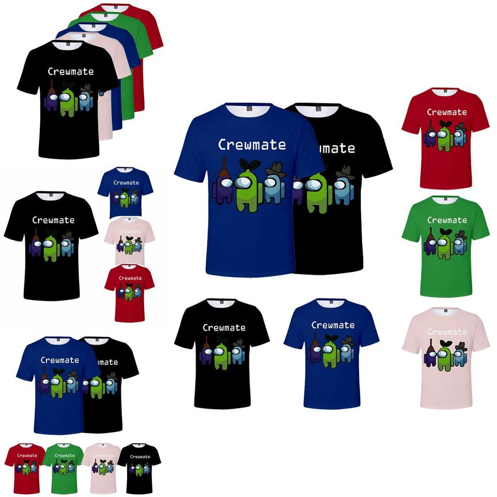 Game Among Us Tshirt Imposter Crewmate Kids Short Sleeve Oneck Tshirt Gift