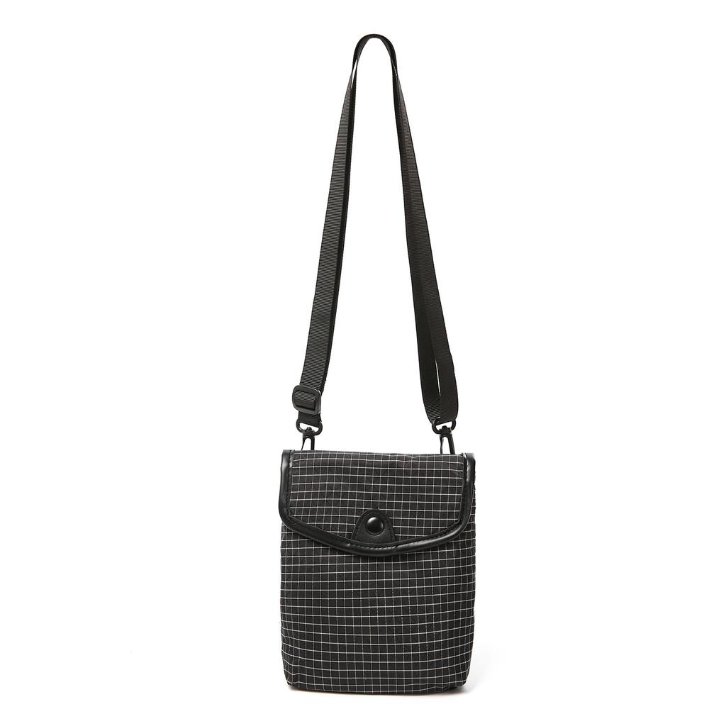 Trendy brand plaid small satchel men's and women's casual shoulder commuter bag travel portable vertical mobile phone bag
