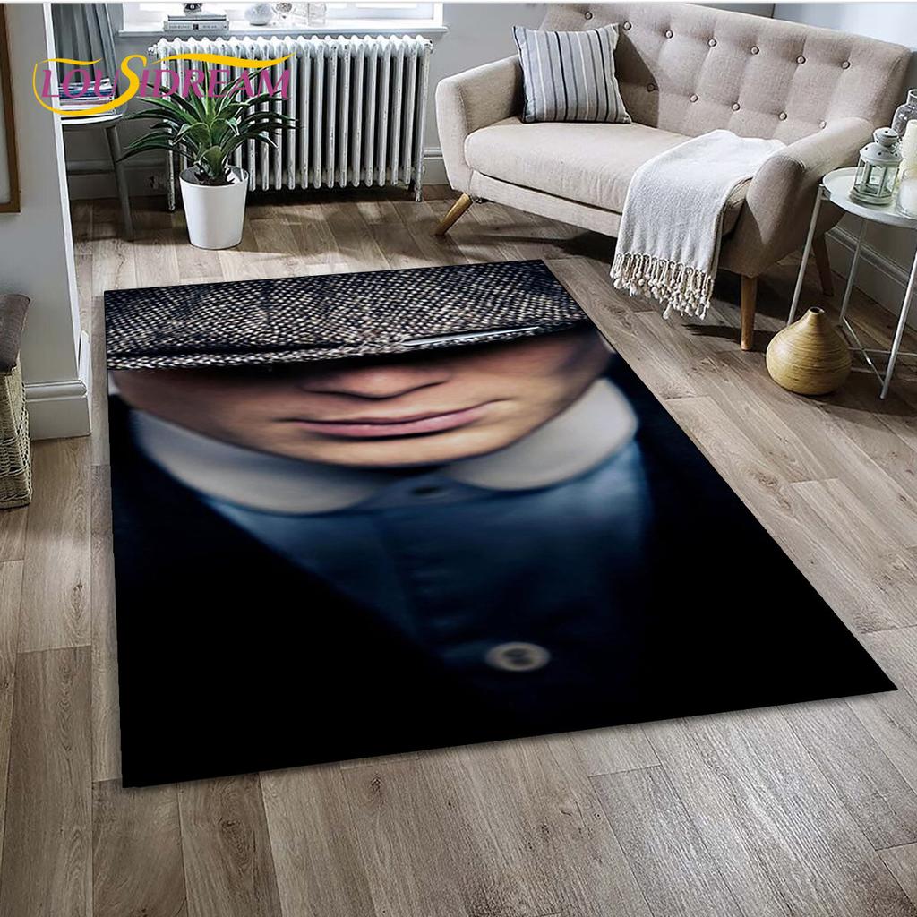 P-Peaky Blinders Tommy Shelby Area Rug,Carpet Rug for Home Living Room Children's Bedroom Sofa Doormat Decor,Non-slip Floor Mat