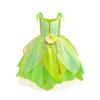 Rochie elf verde nouă de Halloween pentru fetițe, costum pentru fetițe prințesă Tiana Tinkerbell