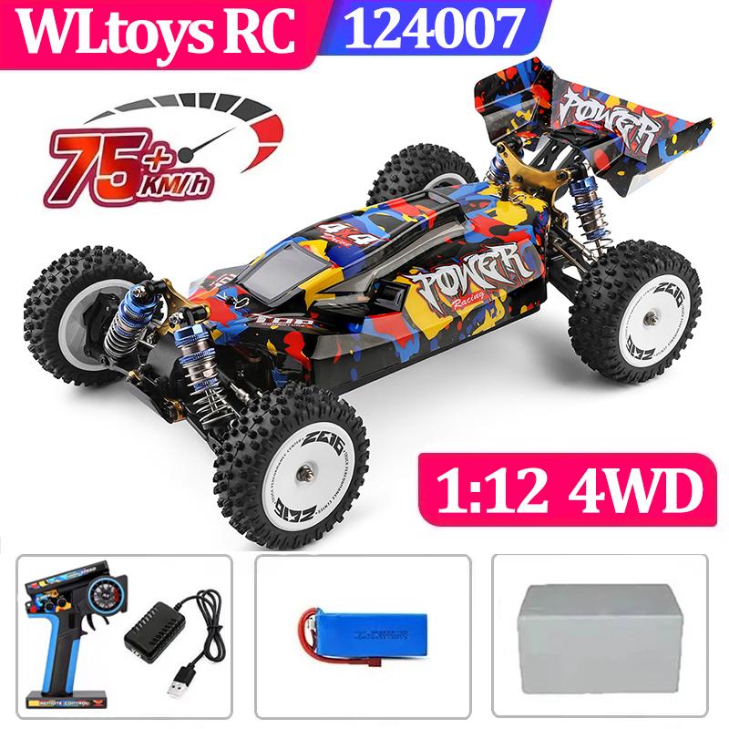 75 KM/H WLtoys 124016 124017 60 KM/H 144001 Rc Electric 4wd Battery High Speed Atv Remote Control Drift Rc Cars for Adults Toys