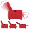 Massage Chair Red Synthetic Leather