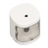 Electric Pencil Sharpener Single Hole Home Classroom   Supplies for 6-8mm Standard Thick Colored Pencil Rod Lightweight Portable Tool White