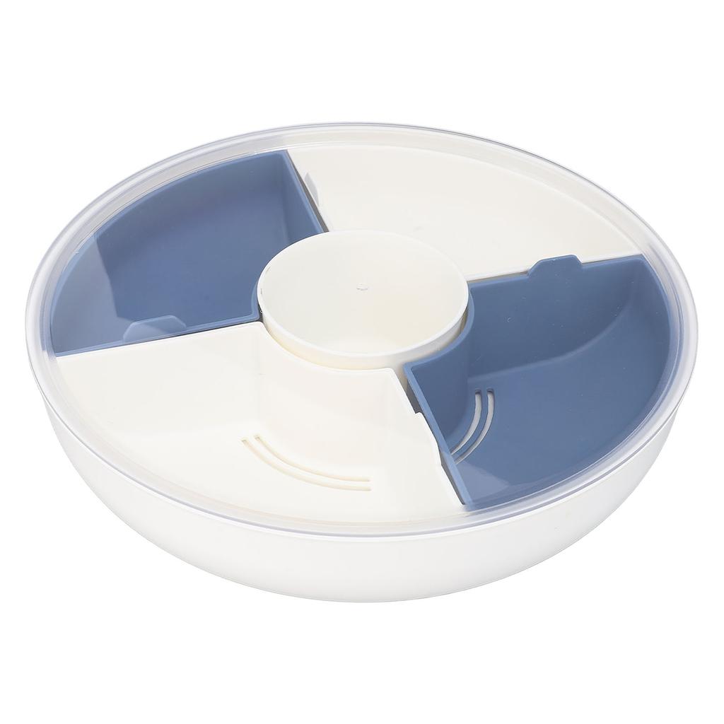Veggie Tray with Lid Large Capacity Plastic Drainage Divided Snack Tray for Fruit Kitchen Type 2