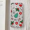 New Year Merry Christmas Phone Case For iPhone 16 15 14 13 12 11 Pro Max Mini 7 8 Plus SE Clear Coque Shell Cartoon Cover Fundas