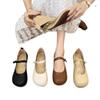 Retro shallow mouth versatile lazy Doudou shoes women's summer 2025 new late evening breeze gentle soft sole Mary Jane single shoes