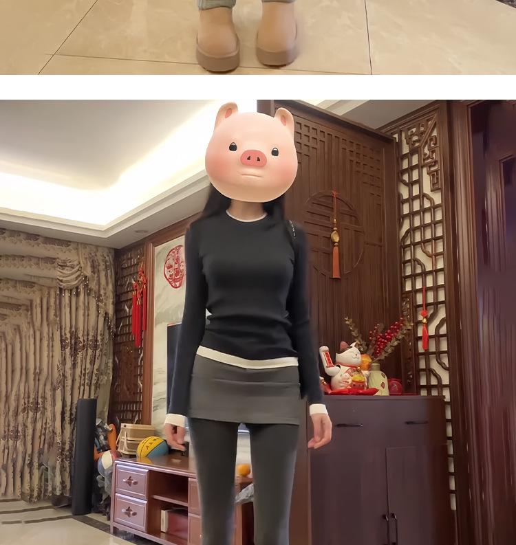Women's Gray A-Line High Waist Wool Pencil Skirt - Autumn/Winter 2025