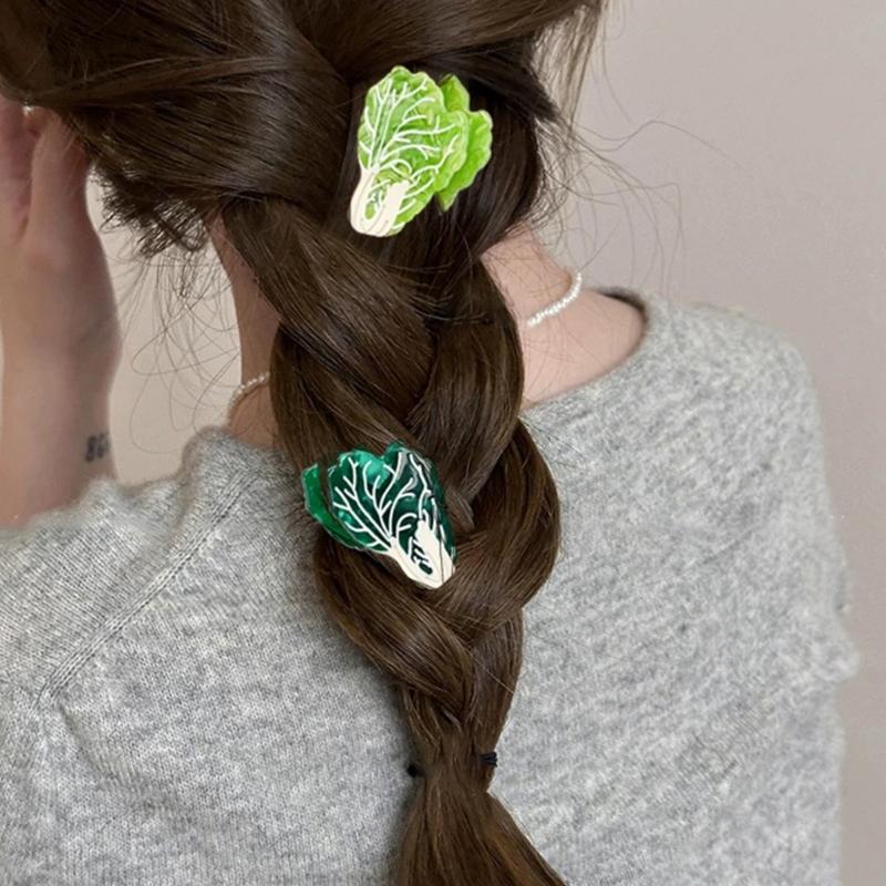 Creative Vegetable Themed Hair Clip Claw Small Acrylic Barrettes For Women Girls Hair Accessories for Various Occasion