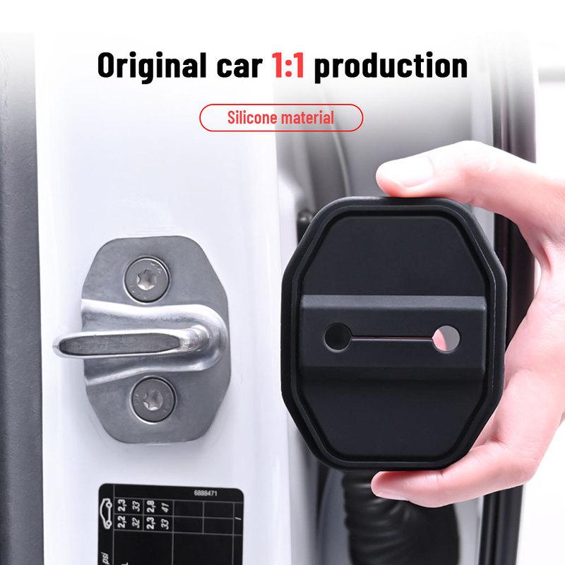 For Mercedes Benz Class S 2010- Car Door Shock Absorber Door Lock Protector Silicone Auto Door Lock Latches Cover