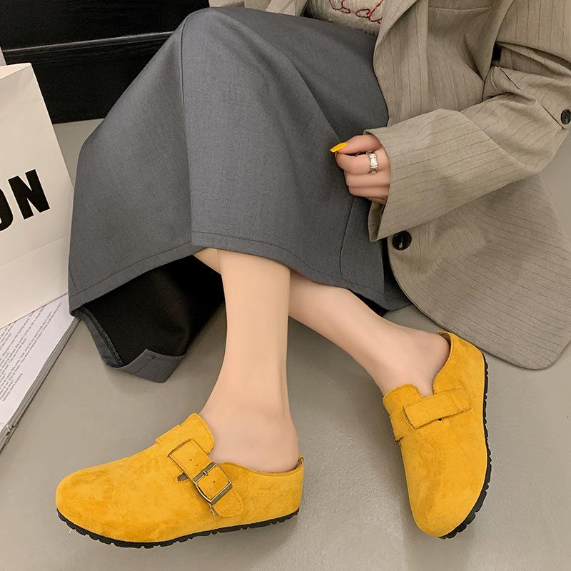 Baotou boty poloviční pantofle dámské jarní a letní boty na jednu nohu ošklivé a roztomilé Boken žabky