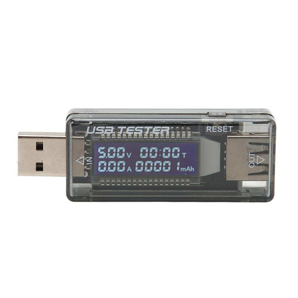 USB Charger Meter LCD Display Transparent Portable Current Voltage Charging Tester 3.5‑20V 0‑3.3A