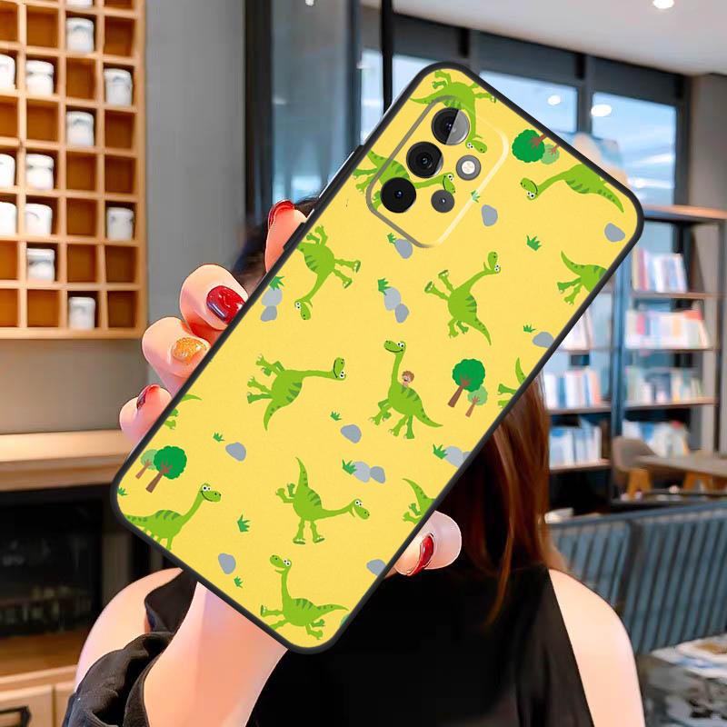 Cute Dinosaur Baby Case For Samsung Galaxy A33 A06 A05 A16 A26 A36 A56 A32 A52 A15 A53 A13 A34 A54 A14 A35 A55