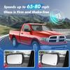 Compatible With Dodge Ram 1500 2500 Driver Side Mirror Glass, 2013 2014 2015 2016 2017 2018 - Left Side Replacement Tow Mirrors, Power Heated,