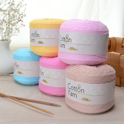 100 g einfarbige Baumwollgarne, hochwertiges gekämmtes Baumwollgarn, DIY-Häkelmaterial für Kinderkleidung