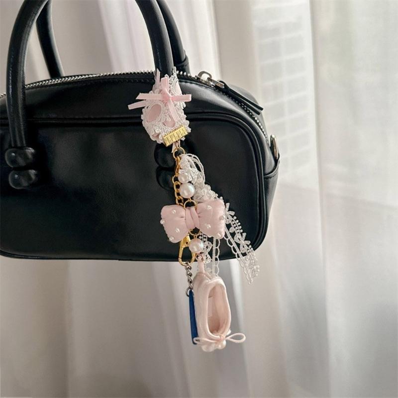 Einzigartiger Ballerina-Schuh Handy-Anhänger Schlüsselanhänger Anhänger Niedlicher Schlüsselanhänger Handykette Stilvolles Accessoire für Rucksack Geldbörse Tasche