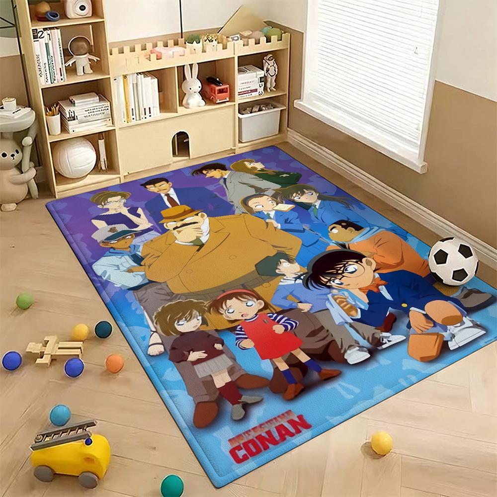 Detective Conan Anime Character Collection Theme Rug Thick Nonslip Carpet For Kids Bedroom Play Area Home Party Decor Great Holiday Gift