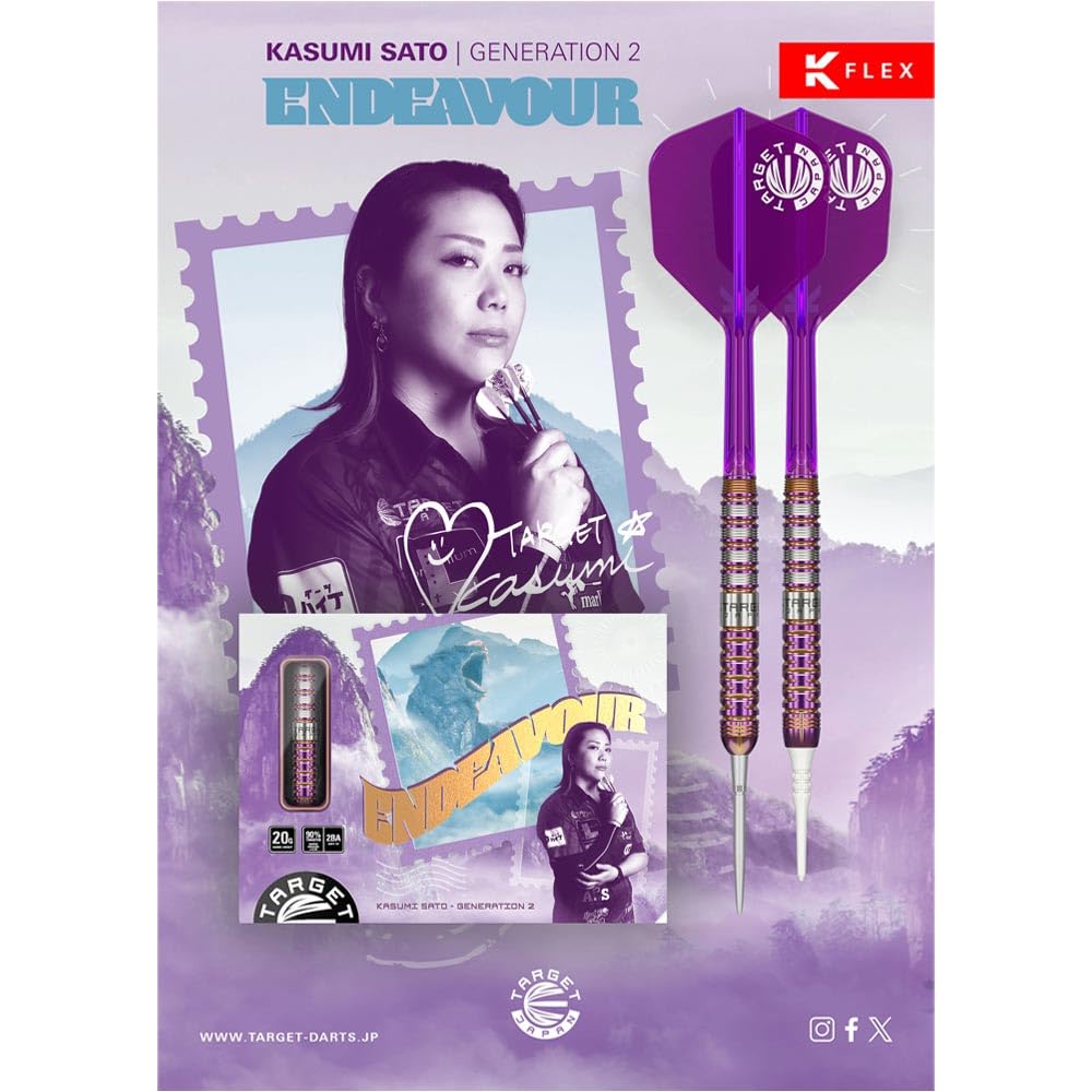 TARGET JAPAN ENDEAVOUR G2 Endeavor Generation 2 SWISS POINT STEEL 24g Kasumi Sato Model Dart Barrel Dart Set <190561>