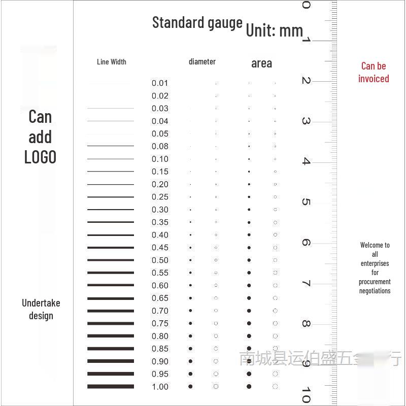 Stain and Crack Comparison Gauge for Scratch and Point Line Inspection 134