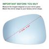 Motoforti Left Side Mirror Glass Replacement for Alfa Romeo Giulietta 2010-2020 (Part Numbers 71754401/71752065) with Blue Aspherical Heater