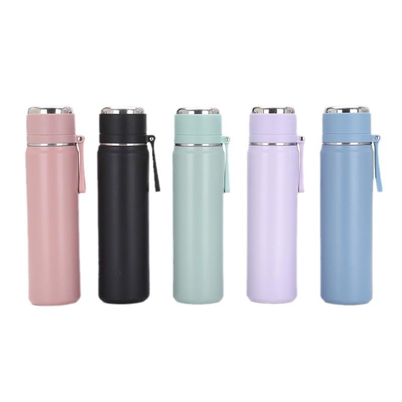 Ceașcă de vid simplă din oțel inoxidabil cu sticlă de ceai, frânghie portabilă, ceainic sport, cu nivel ridicat de aspect, ceașcă de apă la îndemână