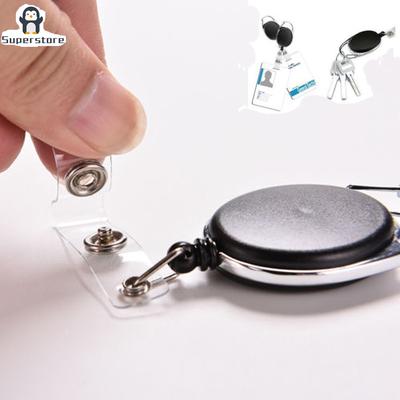 Round Recoil Id Badge Lanyard Retractable Reel Tag Key Card Holder Belt w//