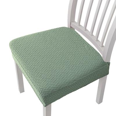 Stretchable Jacquard Chair Cover Pure Color Elastic Seat Covers for Hotel Home Dining Chairs