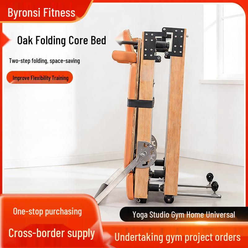 Oak Folding Pilates Core Bed - Large Equipment for Yoga Studio & Personal Training