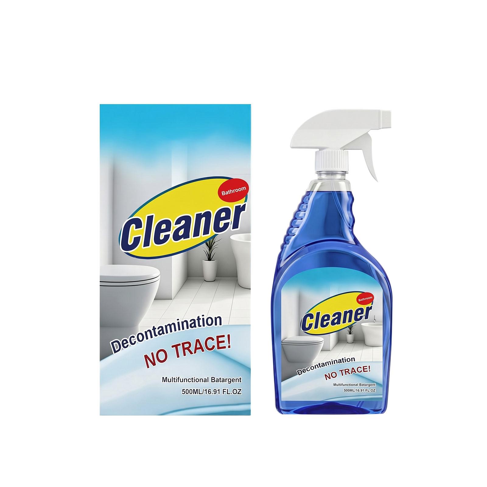 Bathroom Cleaner Spray 500ML Multifunctional Detergent for Effective Decontamination No Trace Residue Cleaning Solution One Size